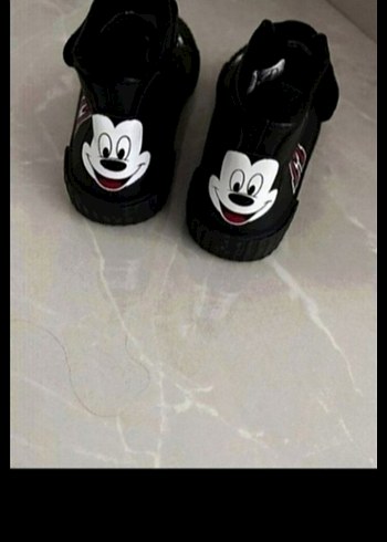 Siyah Erkek Çocuk Spor Ayakkabı Mickey Baskılı