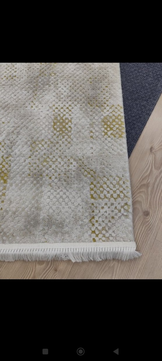 Çağdaş Yılan Desenli Bej ve Gri Halı - Görsel 5