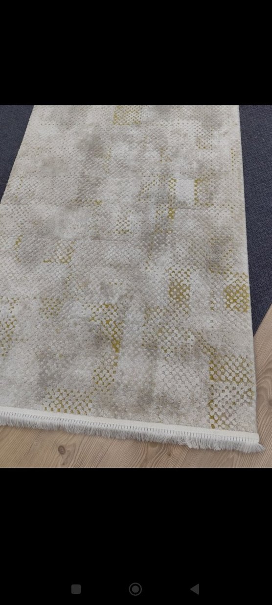 Çağdaş Yılan Desenli Bej ve Gri Halı - Görsel 3