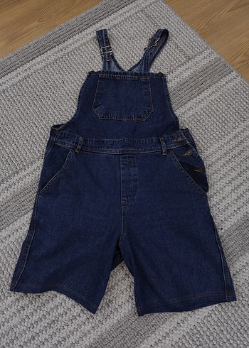 Kadın Lacivert Kot  Salopet - Görsel 2