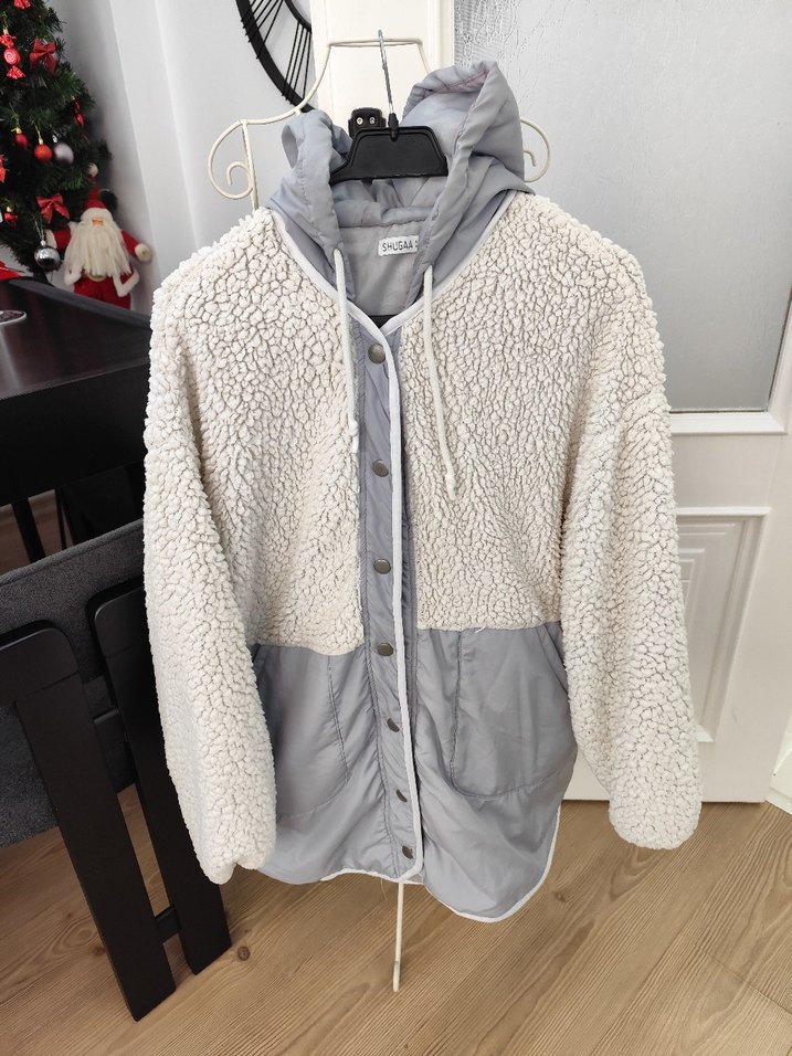 Gri Peluş Detaylı  Ceket - Görsel 2