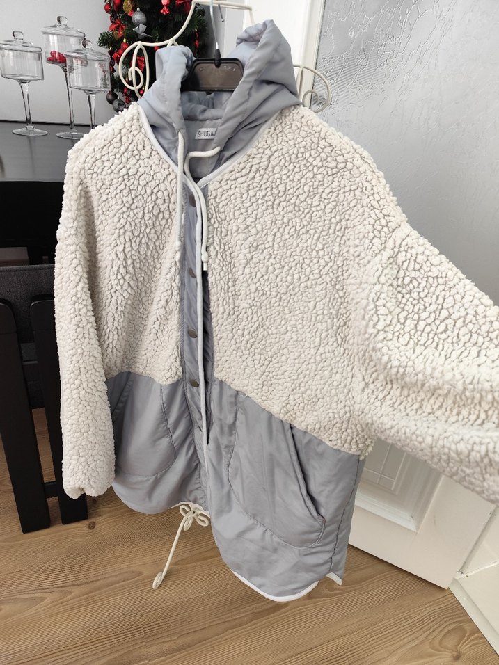 Gri Peluş Detaylı  Ceket - Görsel 5