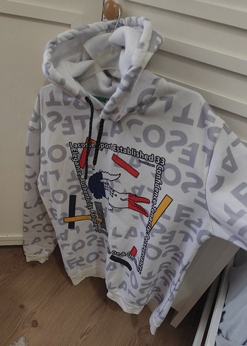 Gri Kapüşonlu Baskılı Sweatshirt - Görsel 4