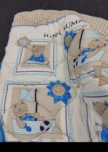 Mavi Baskılı Çocuk Uyku Seti - Görsel 5