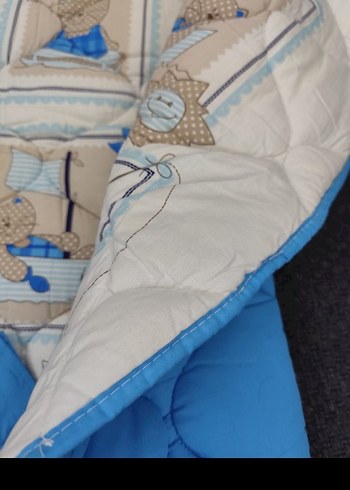 Mavi Baskılı Çocuk Uyku Seti - Görsel 4