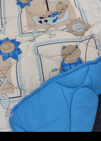 Mavi Baskılı Çocuk Uyku Seti - Görsel 3