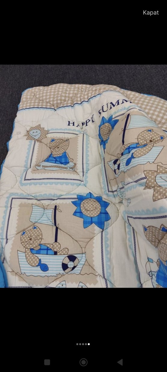 Mavi Baskılı Çocuk Uyku Seti - Görsel 5