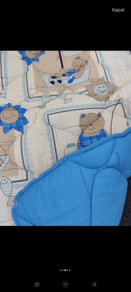 Mavi Baskılı Çocuk Uyku Seti - Görsel 3