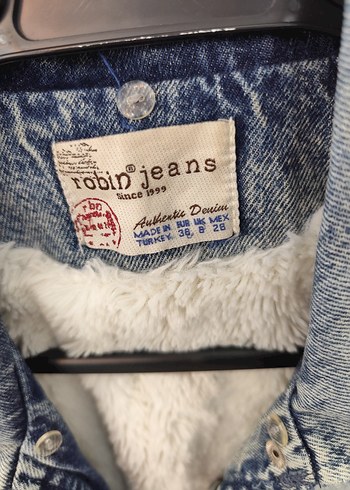 Gri Kadın Kot Ceket, Düğmeli, Rahat Kesim - Görsel 4