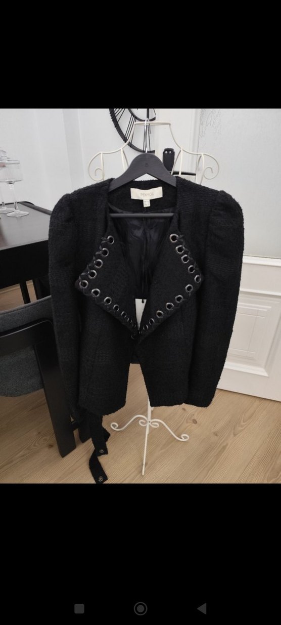 Düğmeli Siyah  Kadın Blazer - Görsel 5