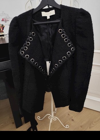 Düğmeli Siyah Kadın Blazer Ceket - Görsel 3