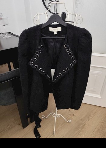 Düğmeli Siyah Kadın Blazer Ceket - Görsel 2