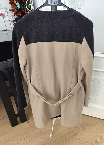 Rahat Kesim Gri Midi Yün Ceket - Görsel 5