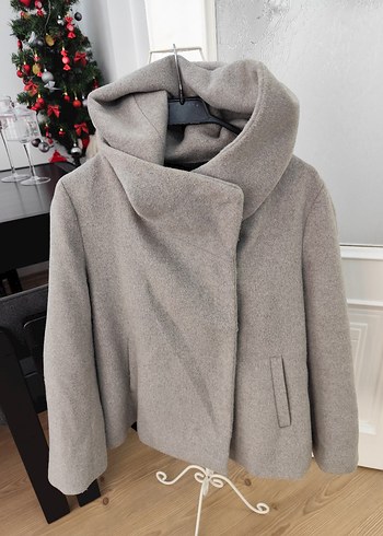 Gri  Ceket Düğmeli Kapüşonlu - Görsel 6