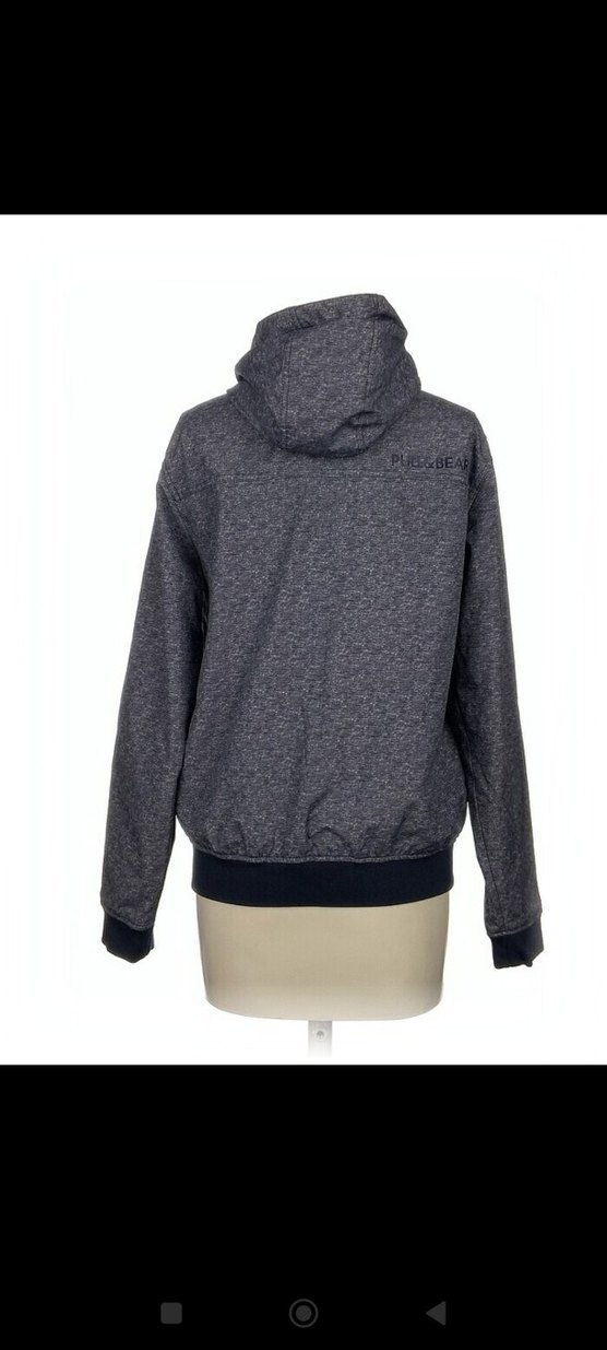 Gri Kapüşonlu Fermuarlı  Ceket - Görsel 3