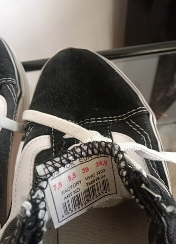39 Beden siyah Renk Vans ayakkabı