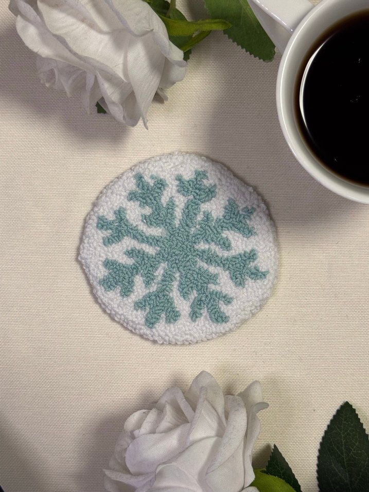 Üçlü Kar Tanesi Punch Bardak Altlığı - Görsel 5