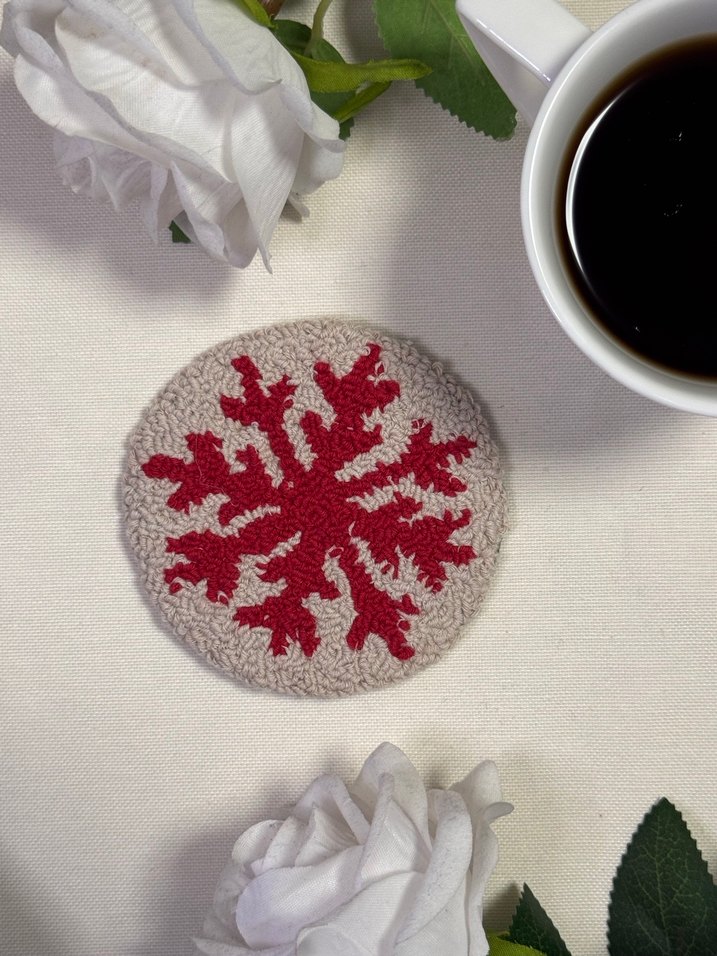 Üçlü Kar Tanesi Punch Bardak Altlığı - Görsel 4