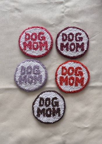 Dog Mom 5li Set Punch Bardak Altlığı - Görsel 3