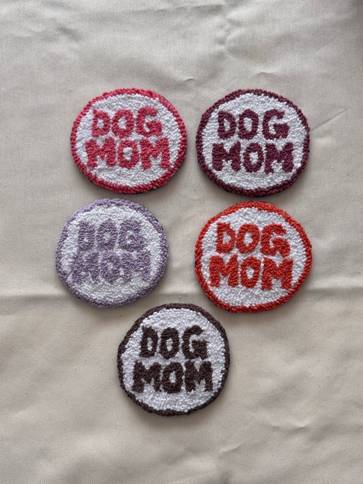 Dog Mom 5li Set Punch Bardak Altlığı - Görsel 3