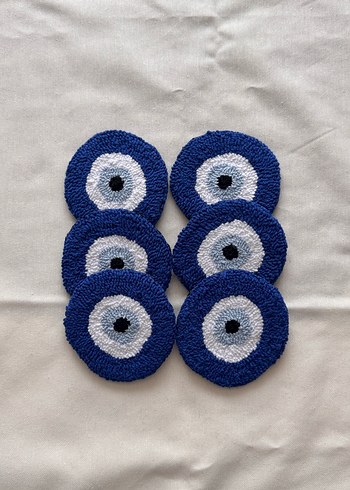 Tekli Nazar Boncuğu Punch Bardak Altlığı - Görsel 3