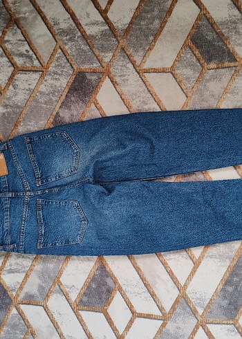 32 Beden Kadın Mavi Denim Regular Fit Midi Kot Pantolon