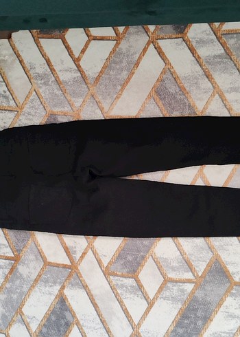 34 Beden Siyah Kemerli Regular Fit Midi Kot