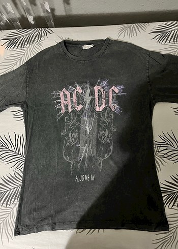 Kızlar için Rock Punk Baskılı Siyah T-shirt