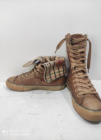 37,5 Beden camel Renk Converse Özel seri taba deri tertemiz