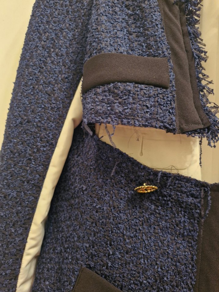 EDWARD ACHOR VAKKO MARKA Lacivert Düğmeli Gömlekli Ceket - Görsel 5