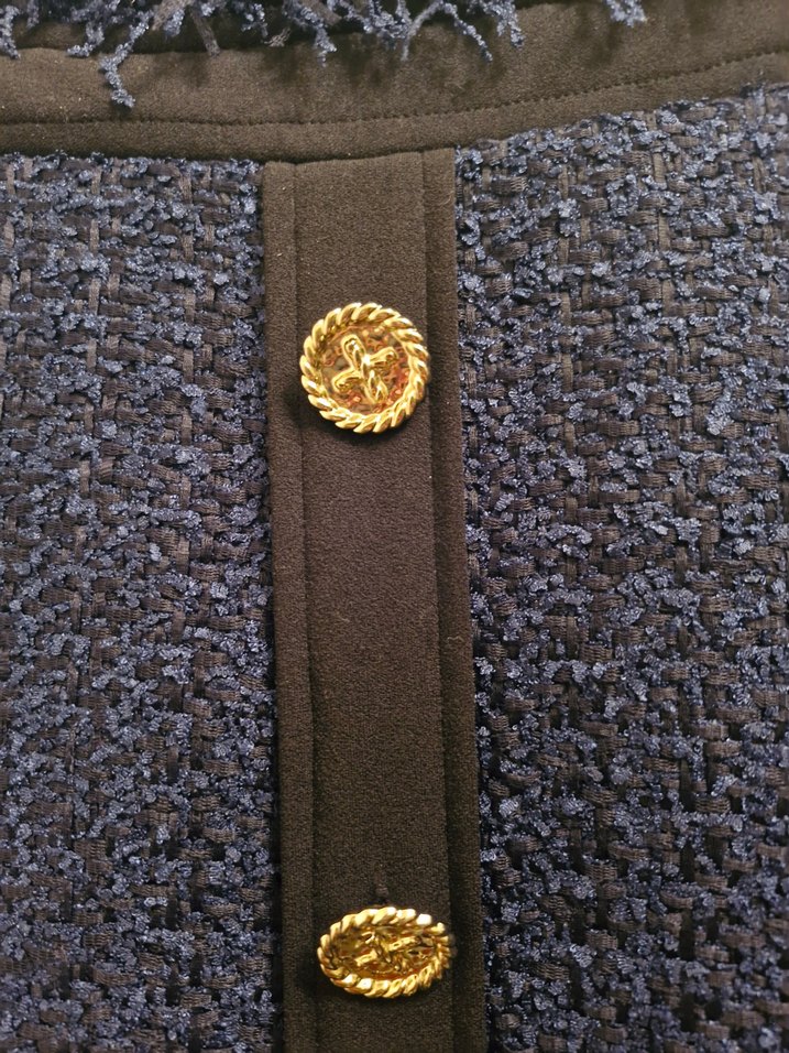 EDWARD ACHOR VAKKO MARKA Lacivert Düğmeli Gömlekli Ceket - Görsel 3