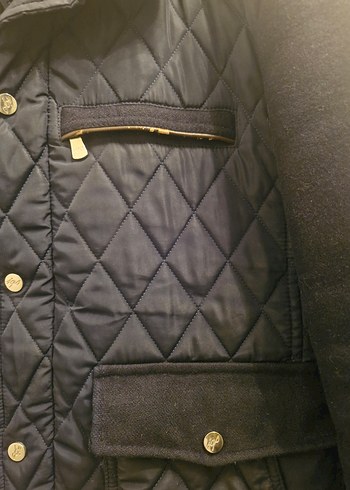 İGS Düğmeli Erkek kaşe/Deri mont - Görsel 2