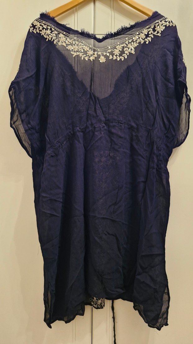 Nakışlı Lacivert Bohem  Tunik/Plaj - Görsel 5