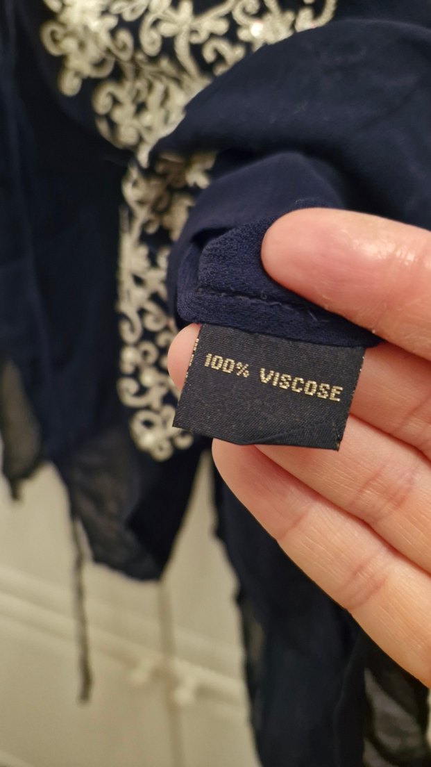 Nakışlı Lacivert Bohem  Tunik/Plaj - Görsel 4