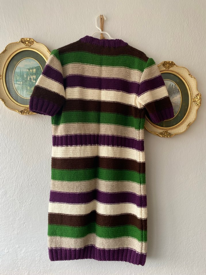 Nakışlı Bohem Uzun Kollu Triko Hırka - Görsel 2