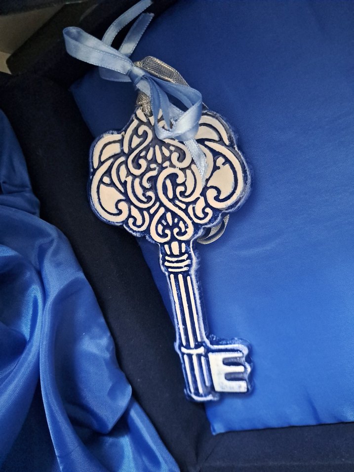 el yapımı çini şans anahtarı biblosu - Görsel 3