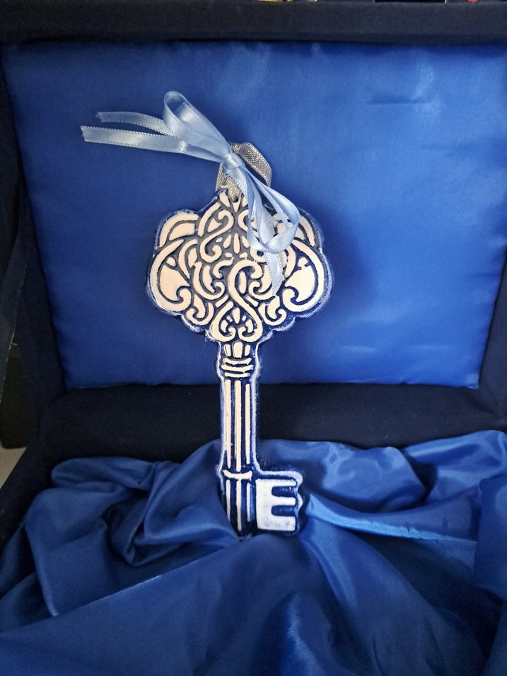 el yapımı çini şans anahtarı biblosu - Görsel 2