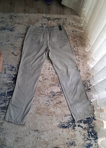 SARAR bej Bol Kesim Keten Erkek Pantolon - Görsel 5