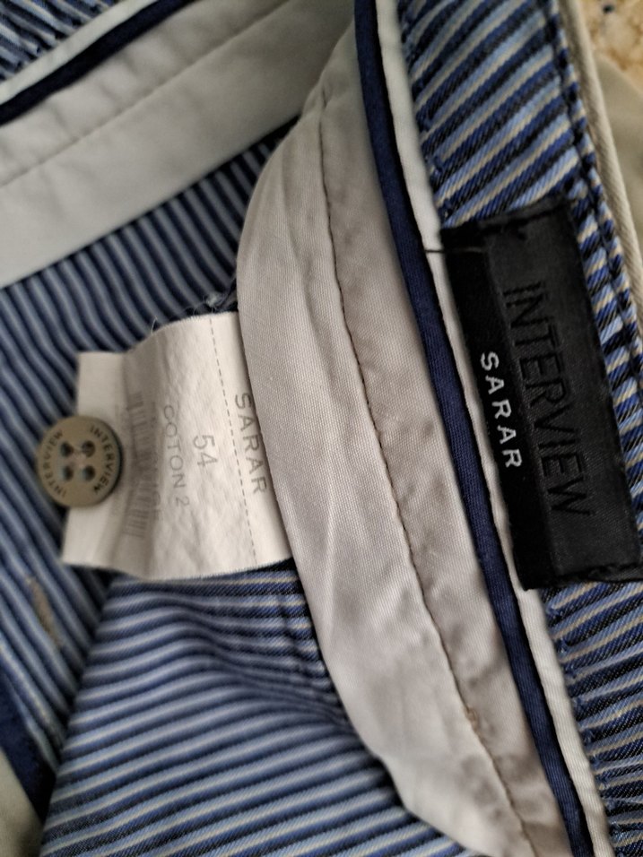 SARAR bej Bol Kesim Keten Erkek Pantolon - Görsel 3