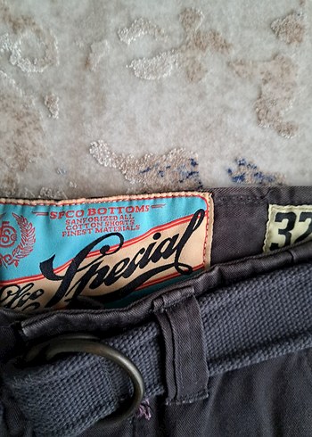 kemer Detaylı antrasit  erkek Şort - Görsel 3