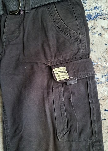 kemer Detaylı antrasit  erkek Şort - Görsel 2