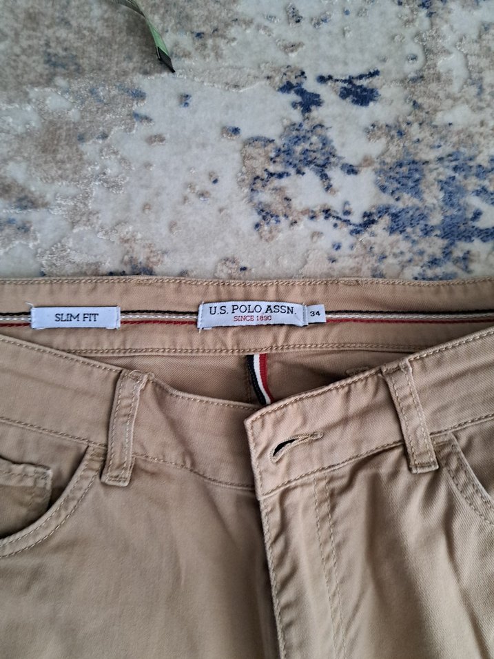 us polo Bej Regular Fit Erkek Pantolon - Görsel 5