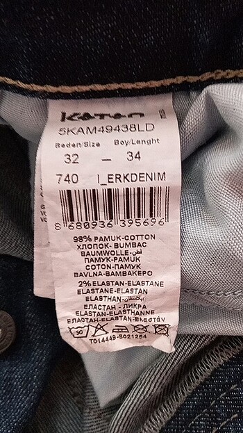 32 Beden mavi Renk Erkek Pantolon 