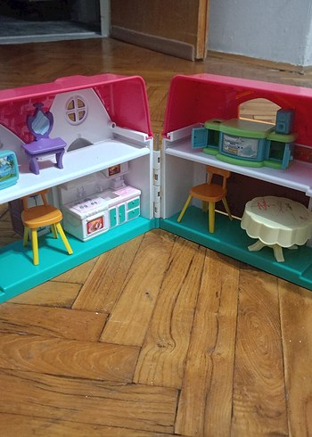 Pastel Pembe Katlanabilir Oyuncak Ev - Görsel 3