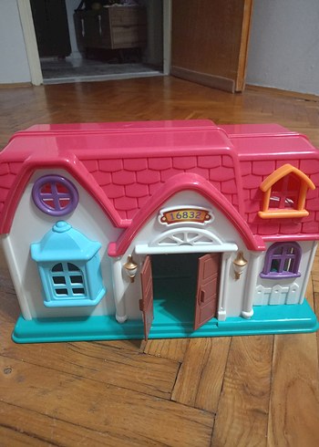 Pastel Pembe Katlanabilir Oyuncak Ev - Görsel 5