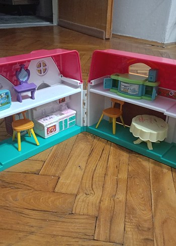 Pastel Pembe Katlanabilir Oyuncak Ev - Görsel 2