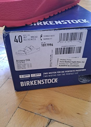 40 Beden ORİJİNAL KUTULU BIRKENSTOCK