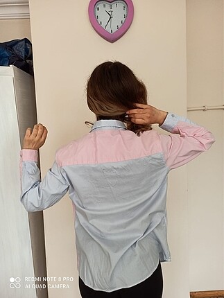 42 Beden çeşitli Renk Kadın İki Renkli Polo Gömlek