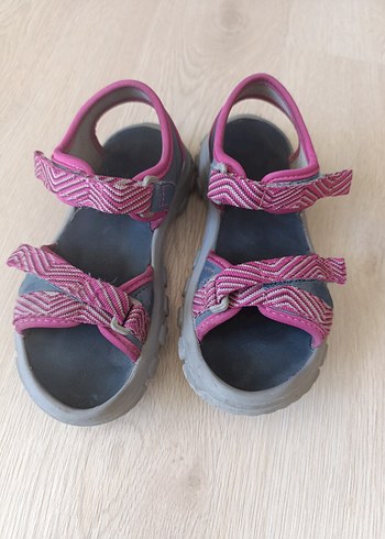 Kız Çocuk Pembe Gri Bağcıklı Sandalet