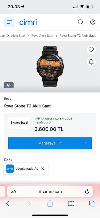 Rova stone T2 akıllı saat